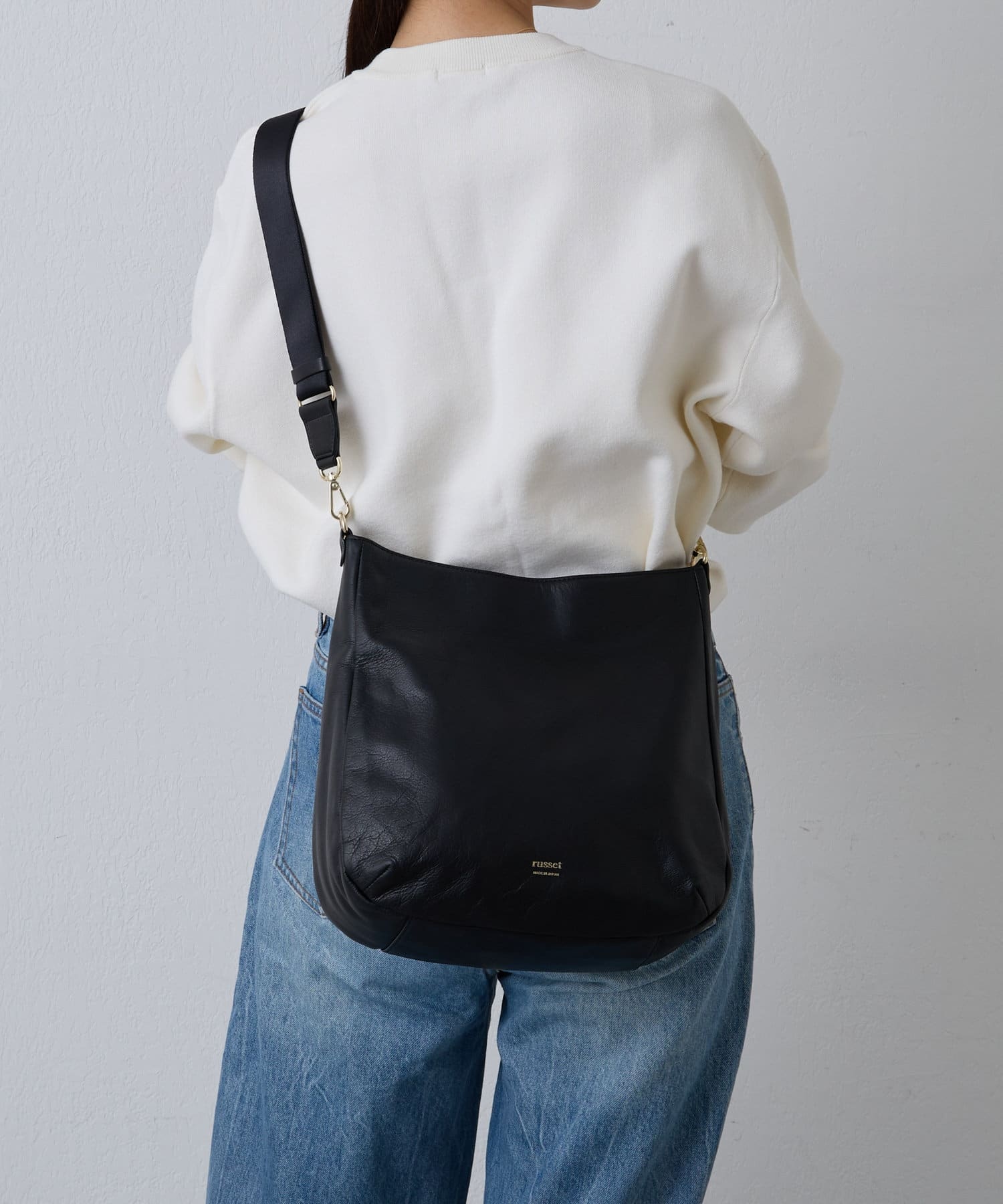 Russet [Soft leather] Large shoulder bag